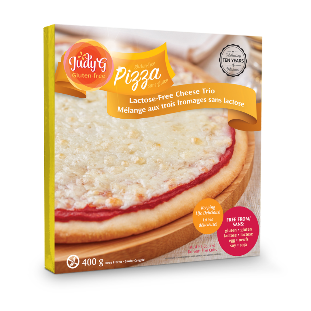 Piccola Cucina Lactose-Free Cheese Trio Pizza package