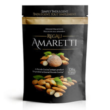 Load image into Gallery viewer, Piccola Cucina retail 136 gram bag of Regali Amaretti flavour italian almond macaroon cookies 
