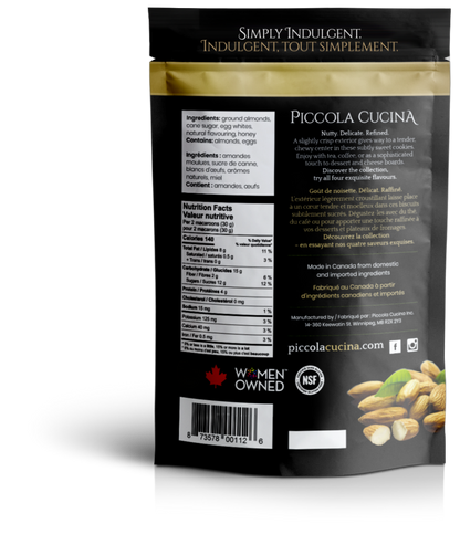 Nutrition facts for Piccola Cucina Amaretti Almond Macaroon Cookies