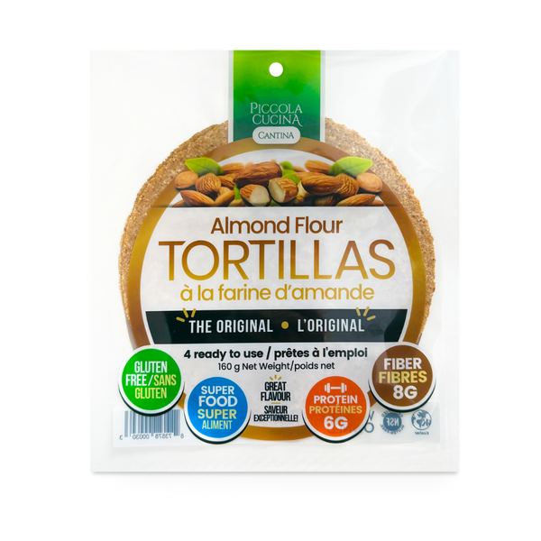 Piccola Cucina Original Almond Flour Tortilla Wraps package