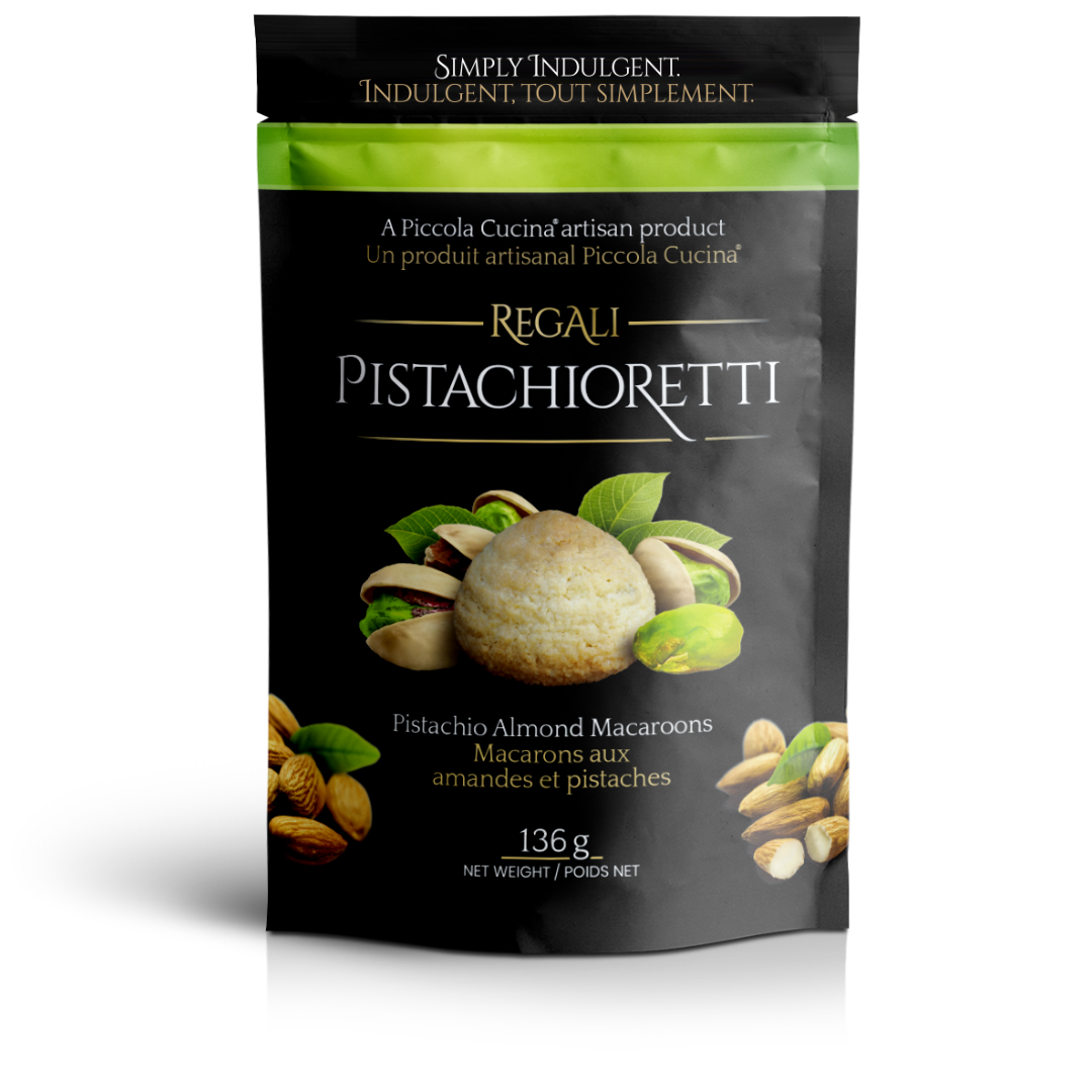 Soft and chewy gluten-free Pistachioretti Pistachio Almond Macaroon Cookies made with almonds and pistachios