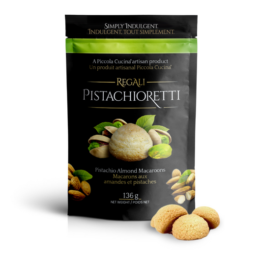 Piccola Cucina Pistachioretti Pistachio Almond Macaroon Cookies package