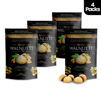 Four-pack of Piccola Cucina Walnutti Maple Walnut Almond Macaroon Cookies