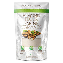 Charger l&#39;image dans la galerie, 1 pound bag of finely milled Piccola Cucina almond flour in silver bag

